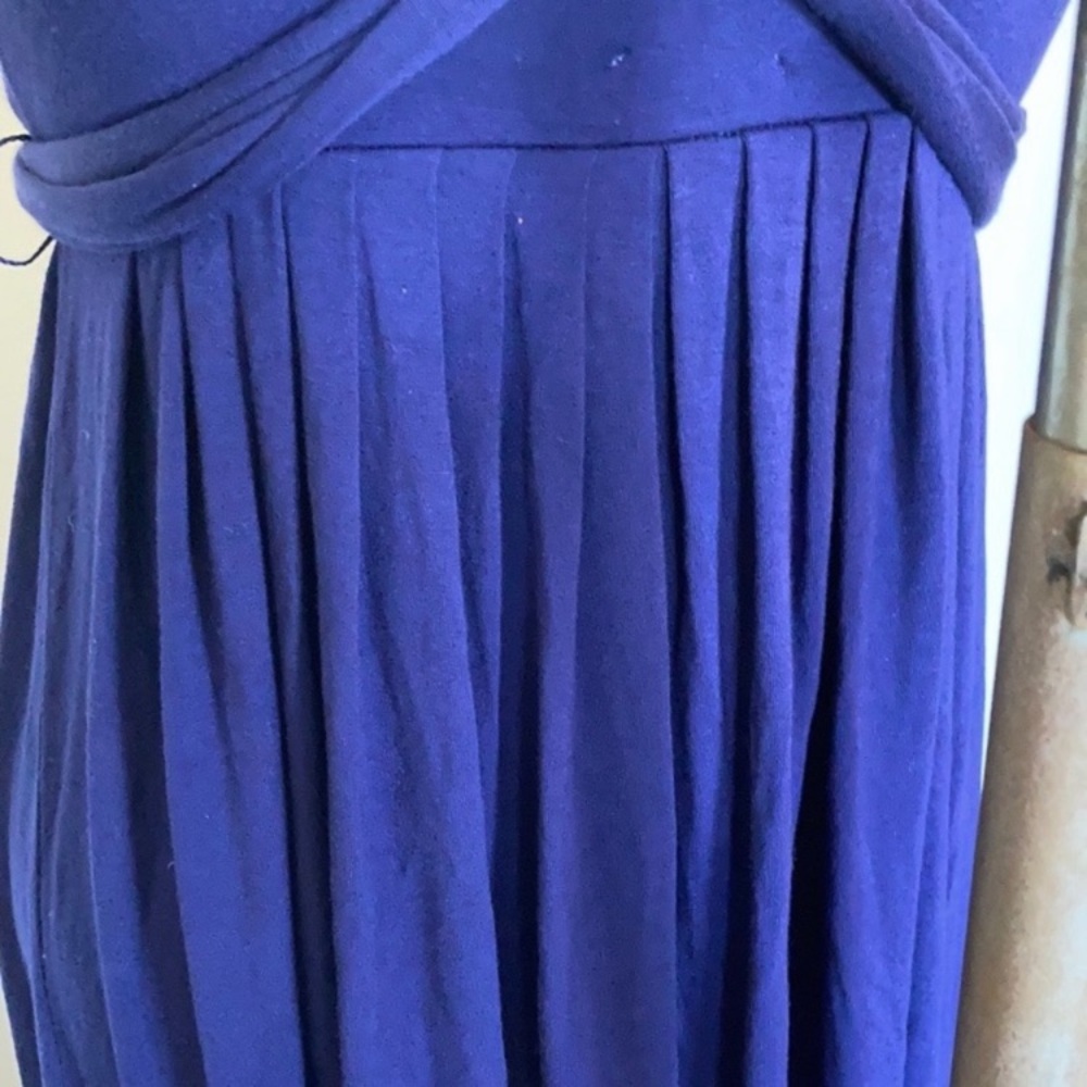 NWOT Anthropologie dress, draped, purple rayon with some spandex, never worn, S - Picture 8 of 14